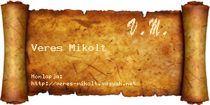 Veres Mikolt névjegykártya